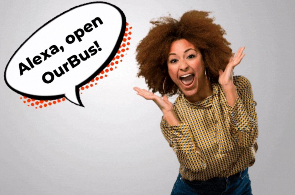 say "Alexa, open OurBus" to access Turkey Trivia